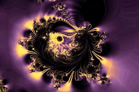 Bright decorative yellow-purple pattern, abstract background, design Stock Illustration