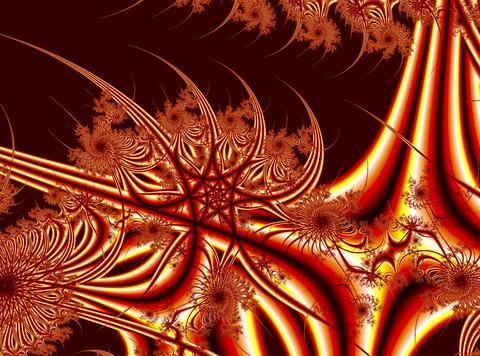 Bright decorative yellow-red pattern, abstract background, design Stock Illustration