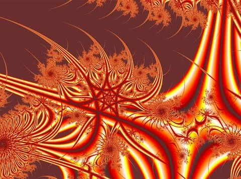 Bright decorative yellow-red pattern, abstract background, design Stock Illustration