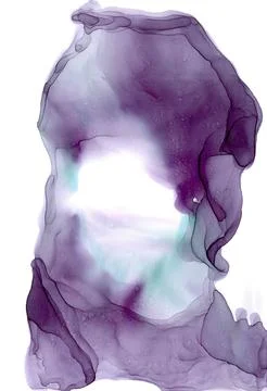 Bright delicate violet splash with light round hole in the middle Stock Illustration