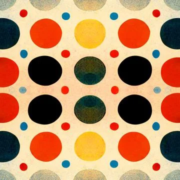 Bright design of polka dot circles in a seamless pattern Stock Illustration