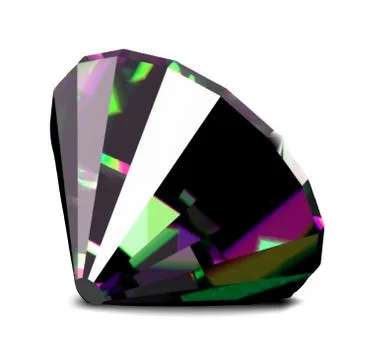 Bright diamond on a white background. Vector Illustrazione stock