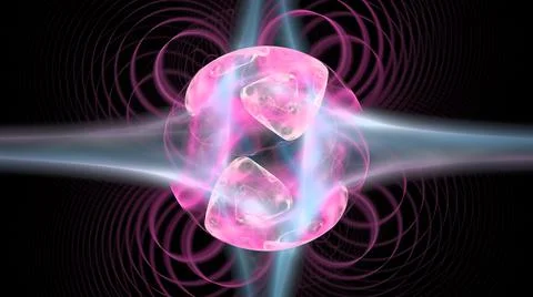 Bright digital 3D render of fractal lines and shapes Stock Illustration