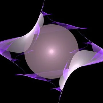 Bright digital 3D render of fractal lines and shapes Stock Illustration