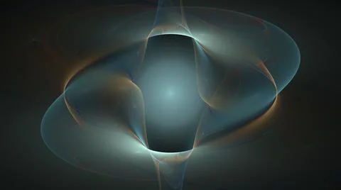 Bright digital 3D render of fractal lines and shapes Stock Illustration