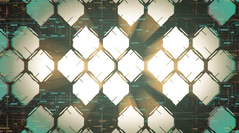 Bright digital abstract Vidéo 54135386