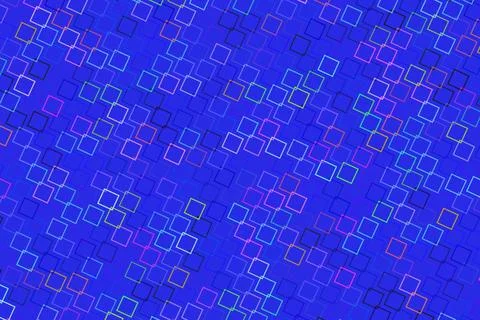 Bright digital background with glowing squares and lines Stock Illustration