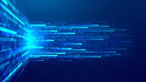 Bright digital flow of cyber data Stock Illustration