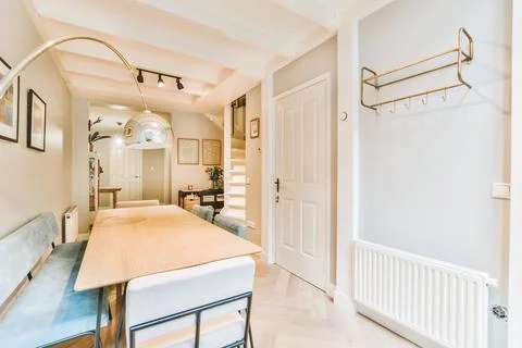 Bright dining room Stock Photos