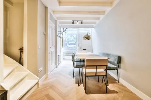 Bright dining room Stock Photos