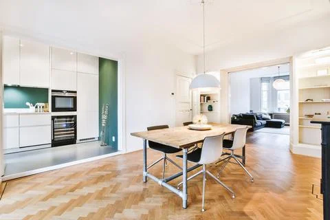 Bright dining room Stock Photos