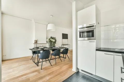 Bright dining room Stock Photos
