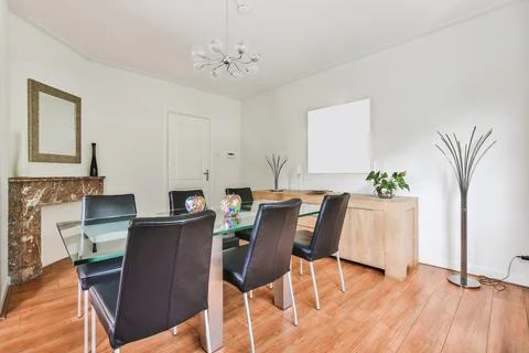 Bright dining room Stock Photos