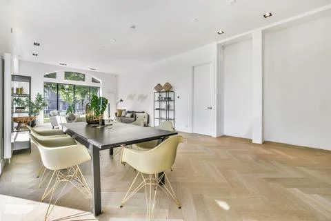 Bright dining room Stock Photos