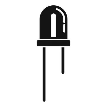 Bright diode icon simple vector. Led semiconductor Stock Illustration