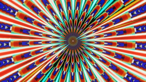 Bright disco background of divergent multi-colored rays Video stock 179187759