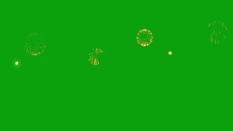 Bright Diwali fireworks display animation on green screen background Stock Footage 320624018