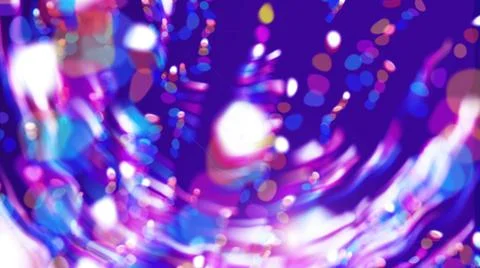Bright dot abstraction of flying lights in the space, modern computer generated Illustrazione stock