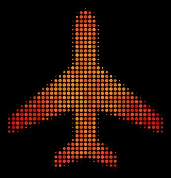 Bright Dot Air Plane Icon Stock Illustration