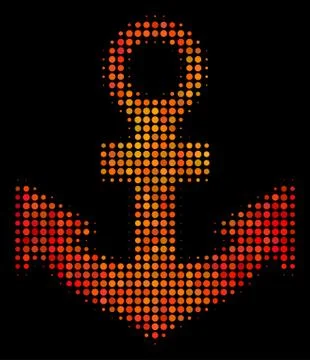 Bright Dot Anchor Icon Stock Illustration