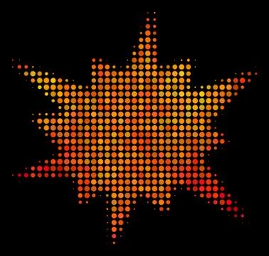 Bright Dot Bang Icon 스톡 일러스트
