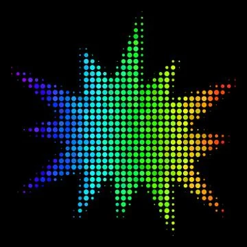 Bright Dot Bang Icon 스톡 일러스트