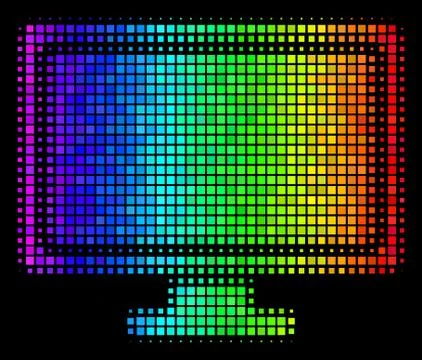 Bright Dot Computer Display Icon Illustrazione stock