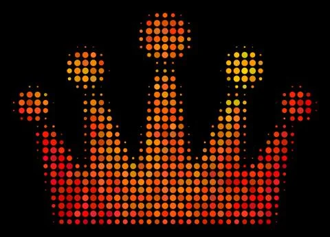 Bright Dot Crown Icon Stock Illustration