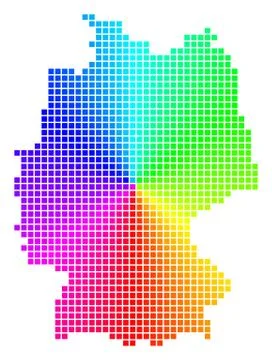 Bright Dot Germany Map Illustrazione stock