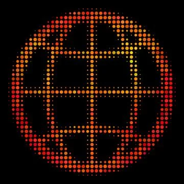 Bright Dot Globe Icon Illustrazione stock