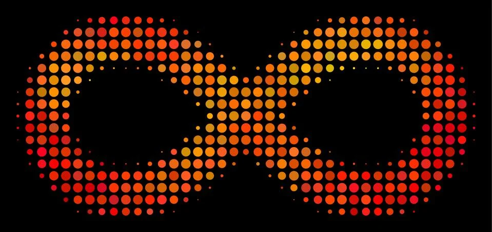 Bright Dot Infinity Icon Stock Illustration