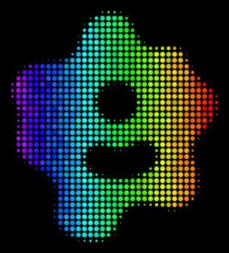 Bright Dotted Amoeba Icon Illustrazione stock
