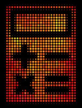 Bright Dotted Calculator Icon Illustrazione stock