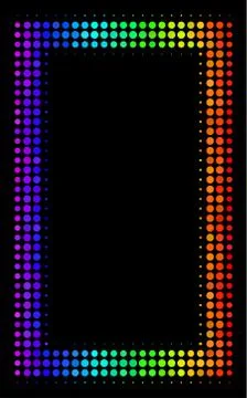 Bright Dotted Contour Rectangle Icon イラスト素材