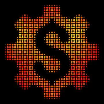 Bright Dotted Development Cost Icon Stockillustratie