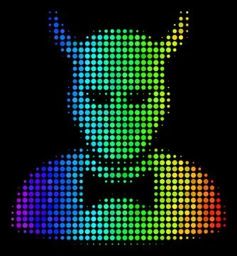 Bright Dotted Devil Icon 库存插图