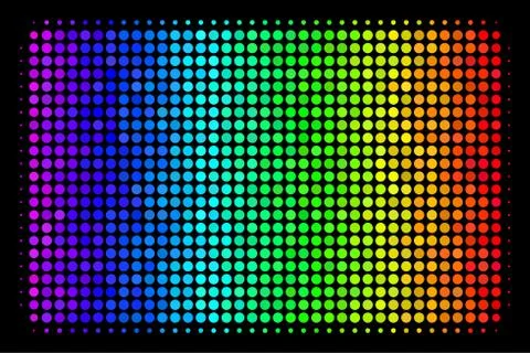 Bright Dotted Filled Rectangle Icon Stock Illustration