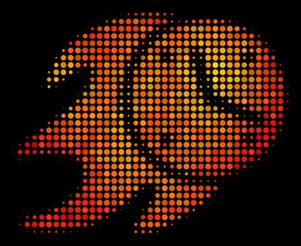 Bright Dotted Fire Deadline Clock Icon イラスト素材