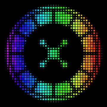 Bright Dotted Roulette Icon Illustrazione stock