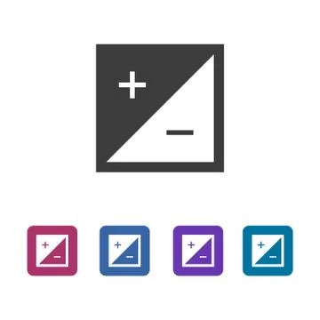 Bright up-down Square Icon Set Stock Illustration
