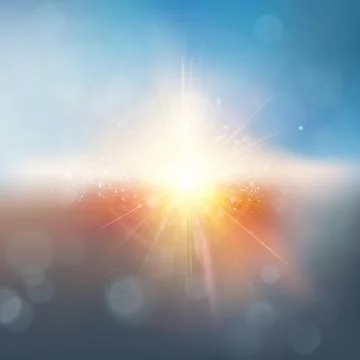 Bright dramatic sky and dark ground. EPS 10 vector Stock Illustration