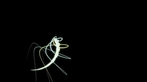 Bright drawings on a black background.Design.Bright lines that create patterns Stock Illustration