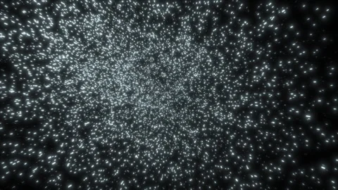 Bright Dust Explosion Black Background Abstract 3d Animation. Gold, Silver, Blue Stock Footage 285436958