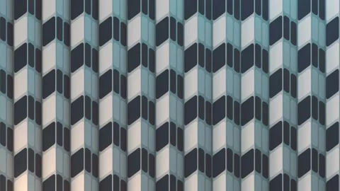 Bright, dynamic 4K animation with a geometric, retro pattern. 3d rendering Stock Footage 319073123