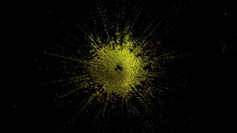A bright dynamic blurry creative abstract spot of complex shape gathered from Stock Footage 90445983