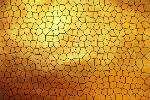 Bright dynamic shinning golden texture mosaic pattern, creative abstract Stock Illustration