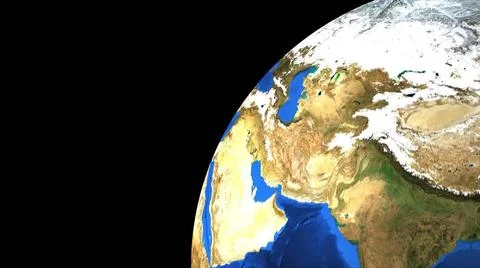 Bright Earth globe in the dark empty space, 3d render background, computer... Stock Photos