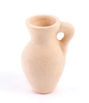 Bright earthen jug Stock Photos