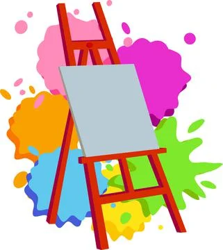 Bright easel Stock Illustration