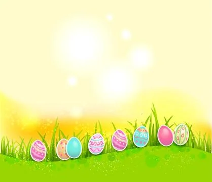 Bright easter background Stock Illustration